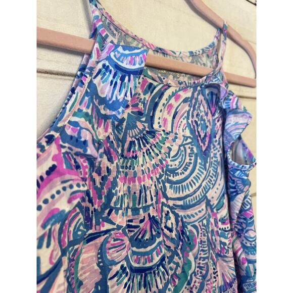 Lilly Pulitzer Girls Billie Dress Purple Print Sz XL - Picture 2 of 5